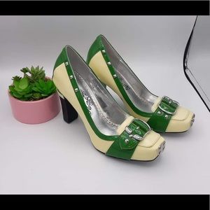 Naughty Monkey embellished buckle patent heels-10